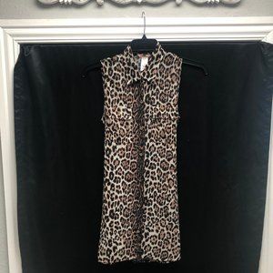 Leopard Print Swimsuit Cover-up